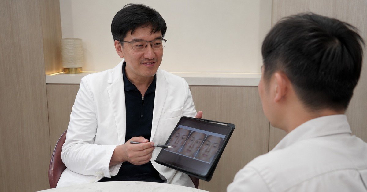 V臉療程的效果介紹,展現清晰的臉部輪廓。