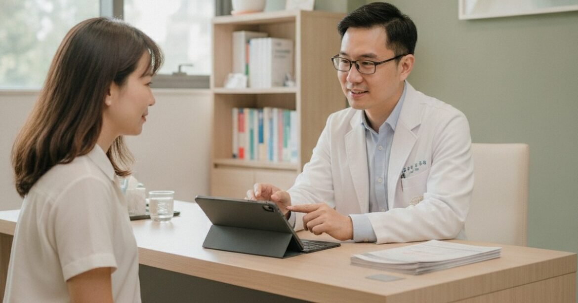 吳芮醫師推薦醫師建議，圖示水膠體與藥用型痘痘貼的包裝差異。